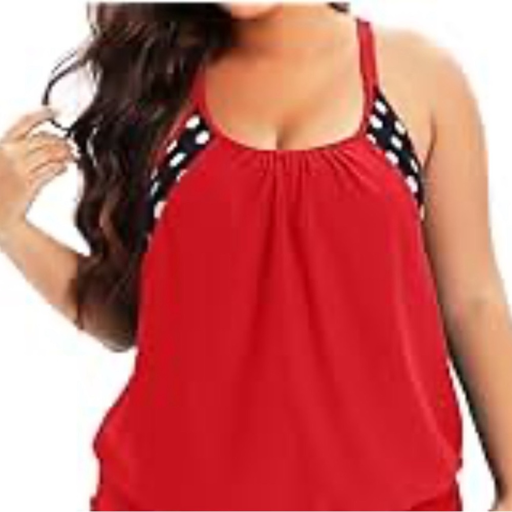 Polka dots swimming top Tankini